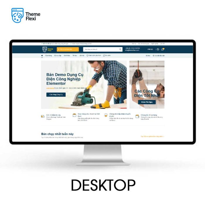Theme WordPress cho cửa hàng dụng cụ công nghiệp mạnh mẽ – TF0022