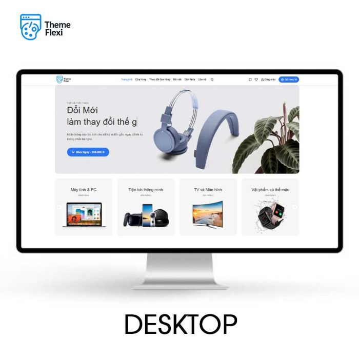 Theme WordPress cửa hàng điện tử tối giản, hiện đại – TF0016