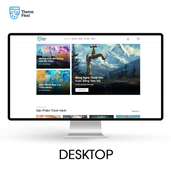 Theme WordPress nghệ thuật cho studio tranh và sản phẩm sáng tạo – TF0012