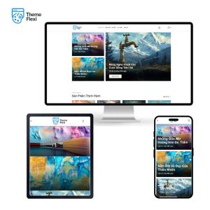 Theme WordPress nghệ thuật cho studio tranh và sản phẩm sáng tạo – TF0012