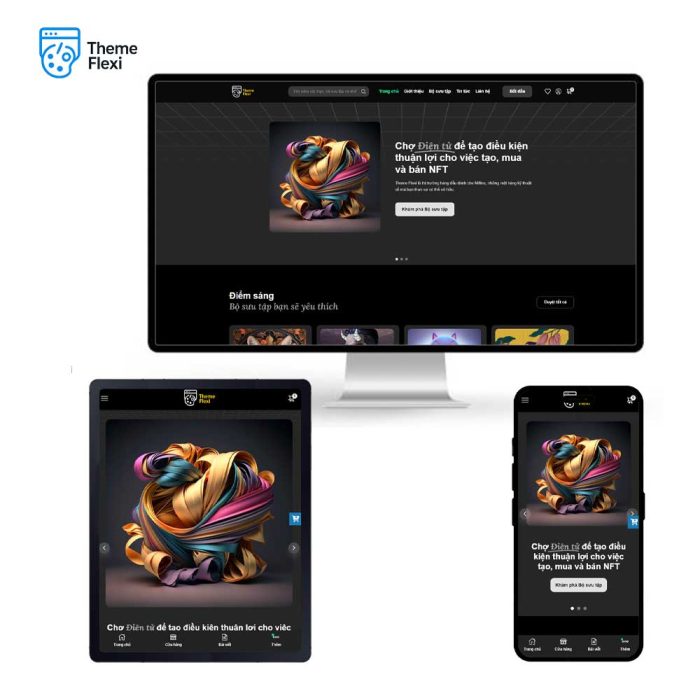 Theme WordPress bán hàng NFT & Crypto hiện đại – TF0025