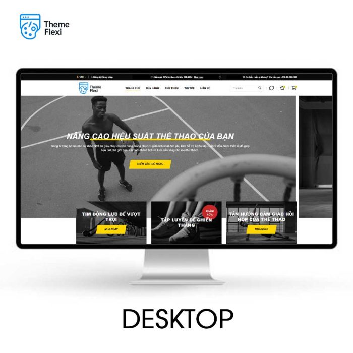 Theme WordPress bán hàng đồ thể thao hiện đại – TF0023