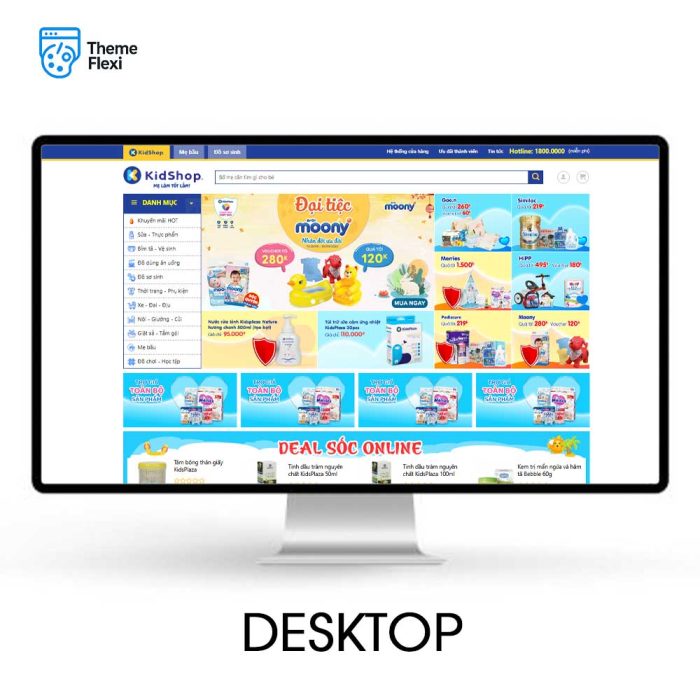 Theme wordpress website bán sản phẩm mẹ và bé – TF0004