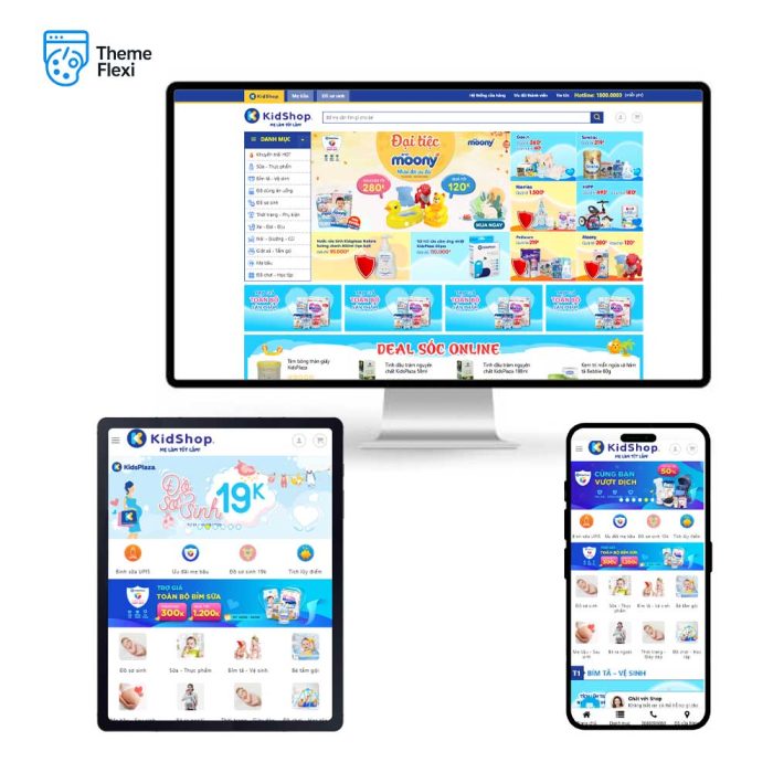 Theme wordpress website bán sản phẩm mẹ và bé – TF0004