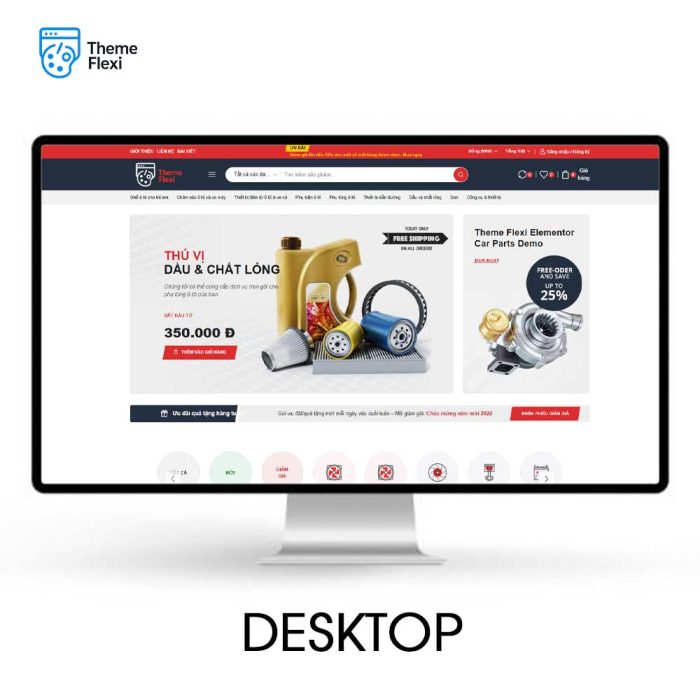 Theme WordPress Phụ Tùng Ô Tô Siêu Đẹp và Hiện Đại – TF0030