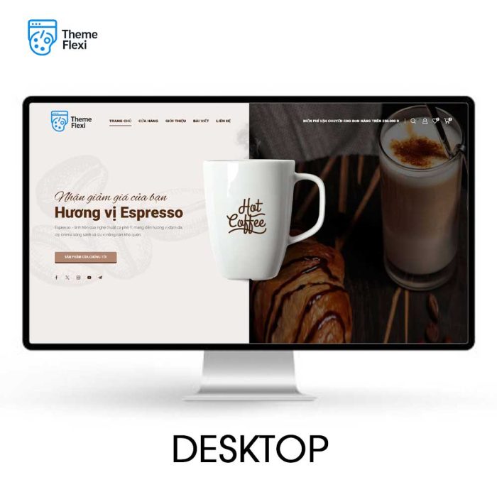 Theme WordPress bán hàng cà phê sang trọng và hiện đại – TF0040