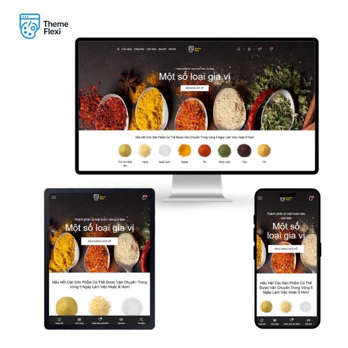 Theme WordPress bán hàng gia vị và thực phẩm thiên nhiên – TF0028