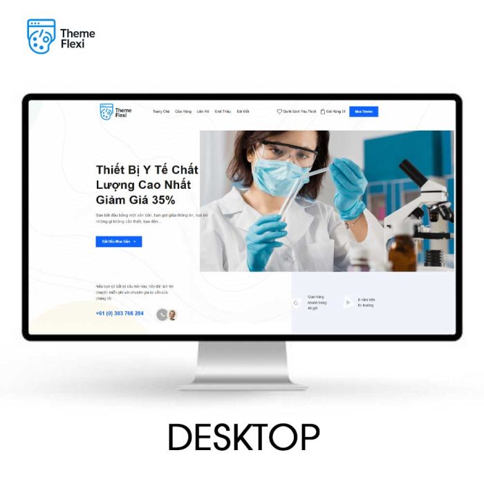 Theme WordPress cửa hàng y tế và mỹ phẩm hiện đại – TF0038