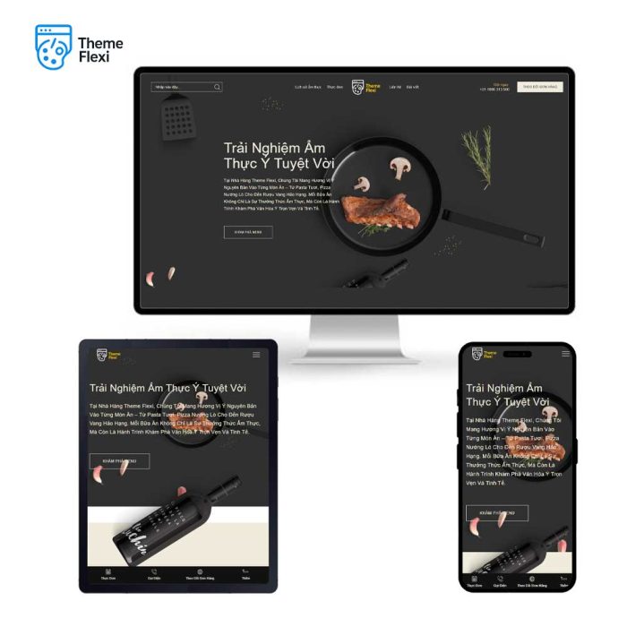 Theme WordPress nhà hàng Ý sang trọng, dễ sử dụng – TF0039