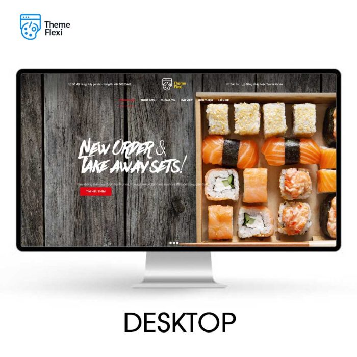 Theme WordPress nhà hàng & cửa hàng sushi chuyên nghiệp – TF0042